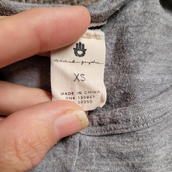 Spiritual Gangster Grey Twist Front Top - Picture 2 of 4